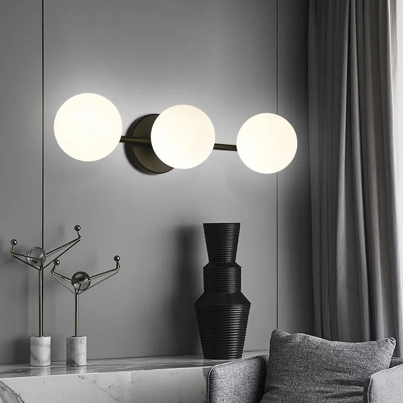 Bello Wall Light | Modern Nordic Design, Triple Glass Globes