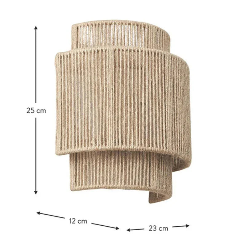 Brio Rattan Wall Lamp | Handwoven Natural Light Fixture