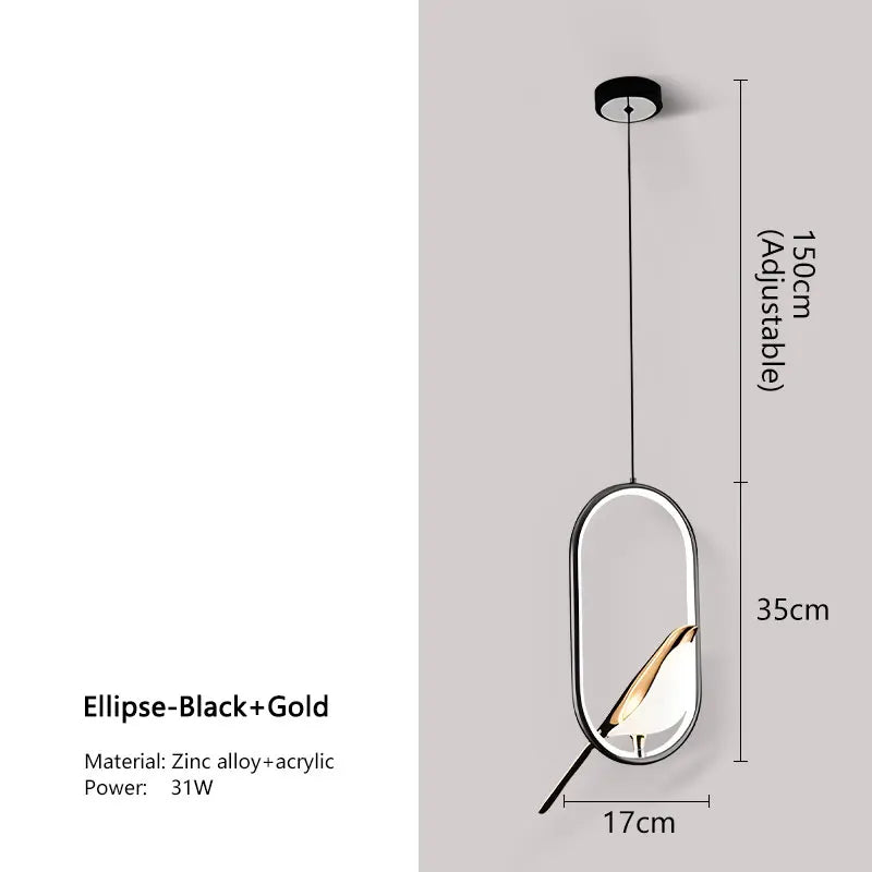 Mira Pendant Light | Nordic LED, Adjustable Height