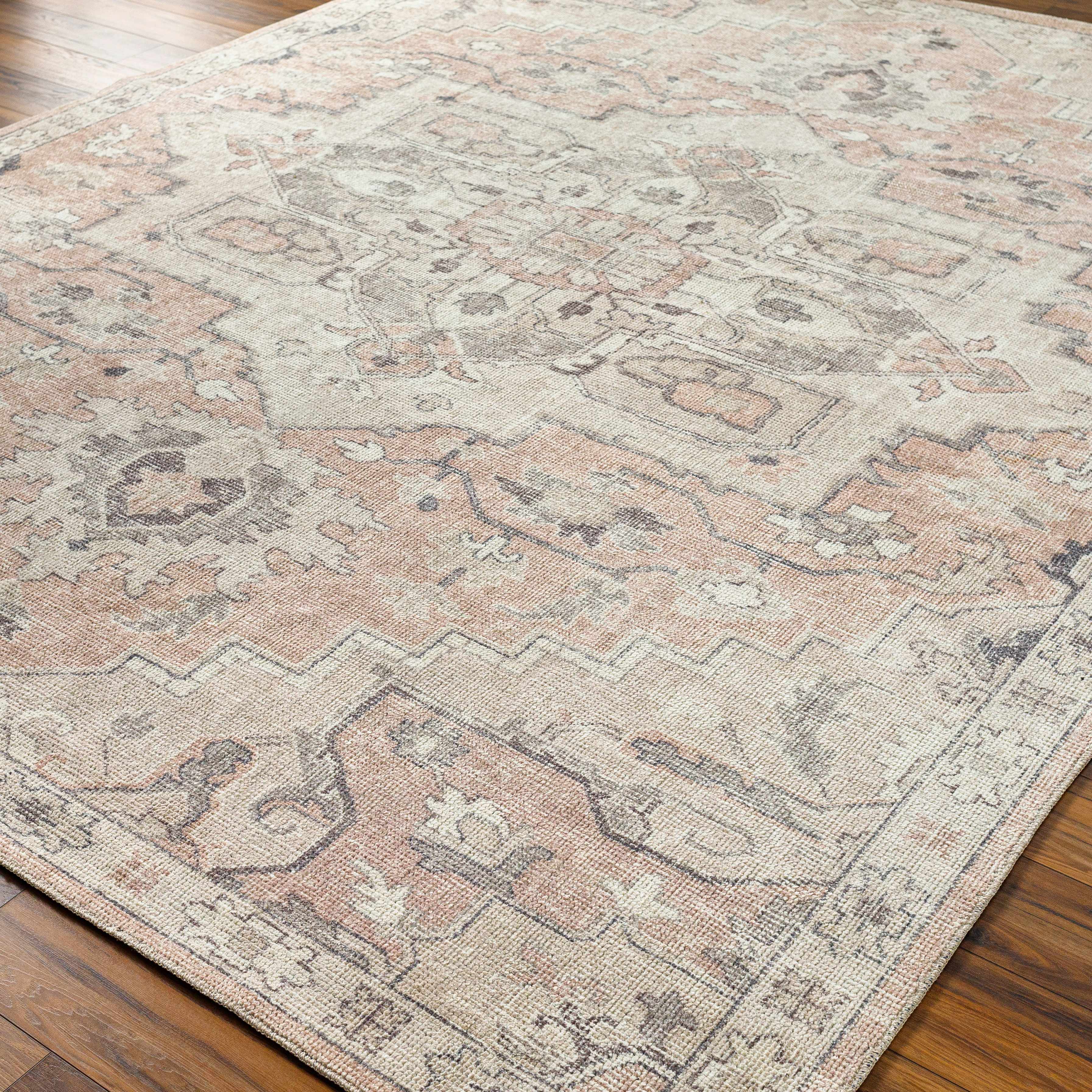 Bela Area Rug  Machine Woven  Vintage-Inspired Medallion Design