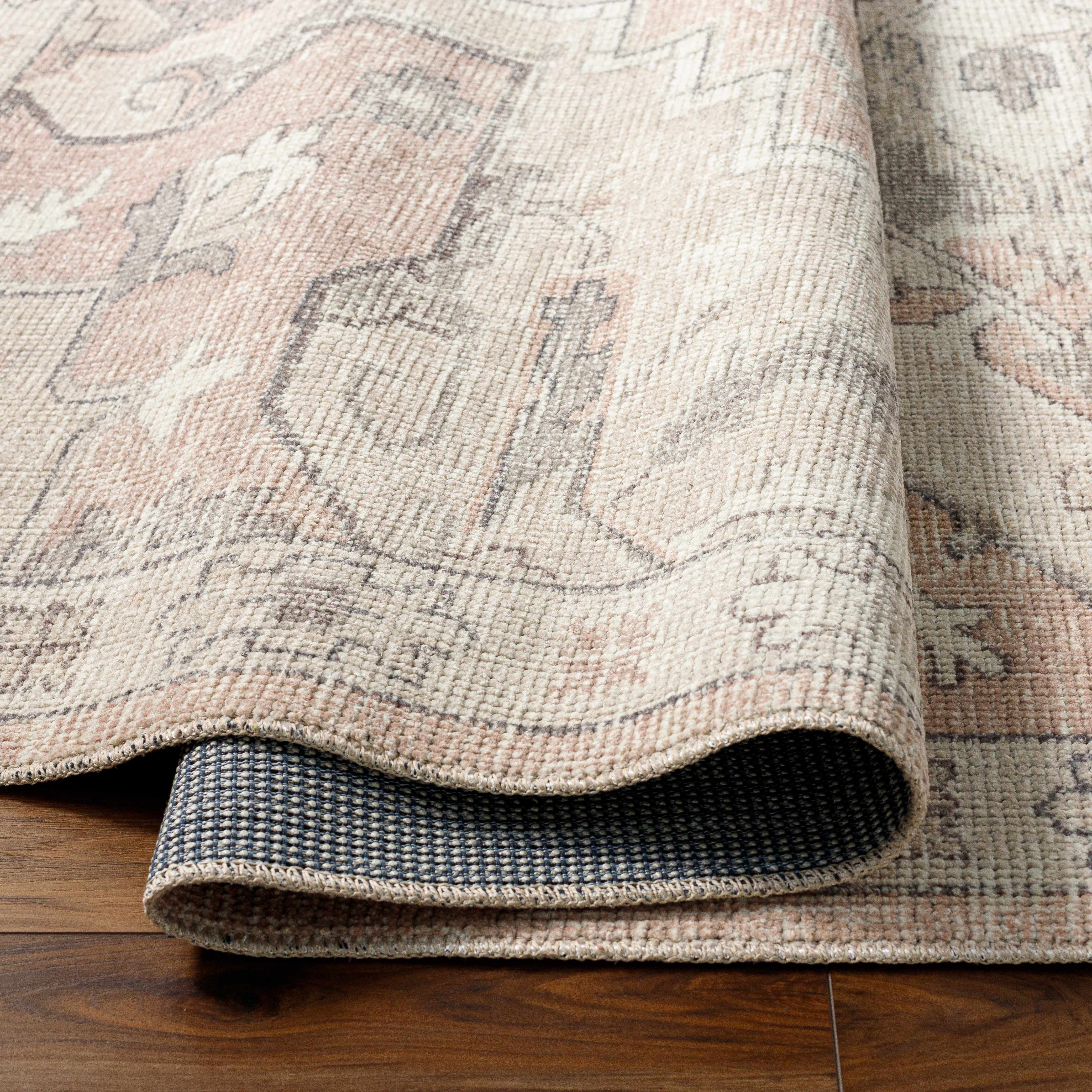 Bela Area Rug  Machine Woven  Vintage-Inspired Medallion Design