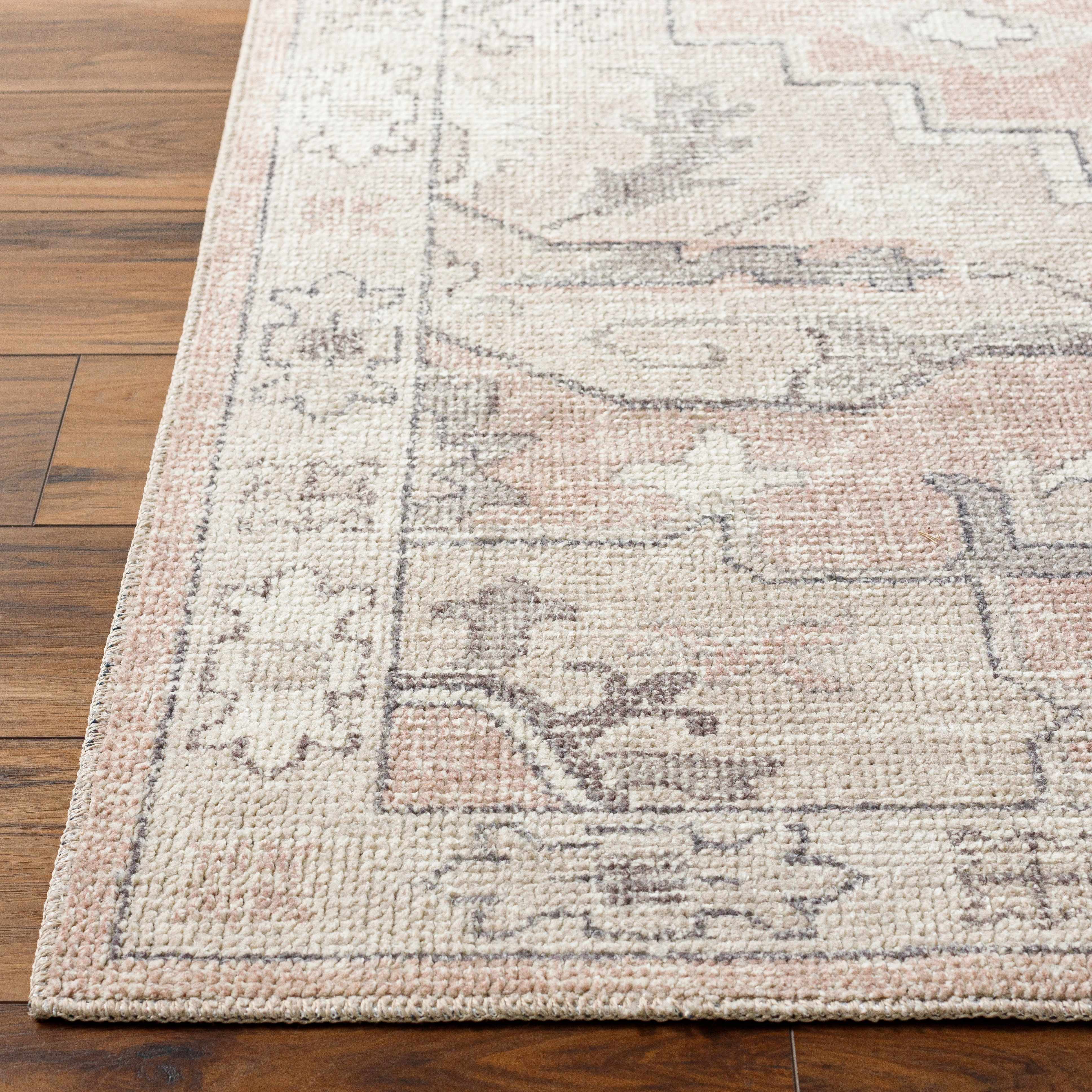 Bela Area Rug  Machine Woven  Vintage-Inspired Medallion Design