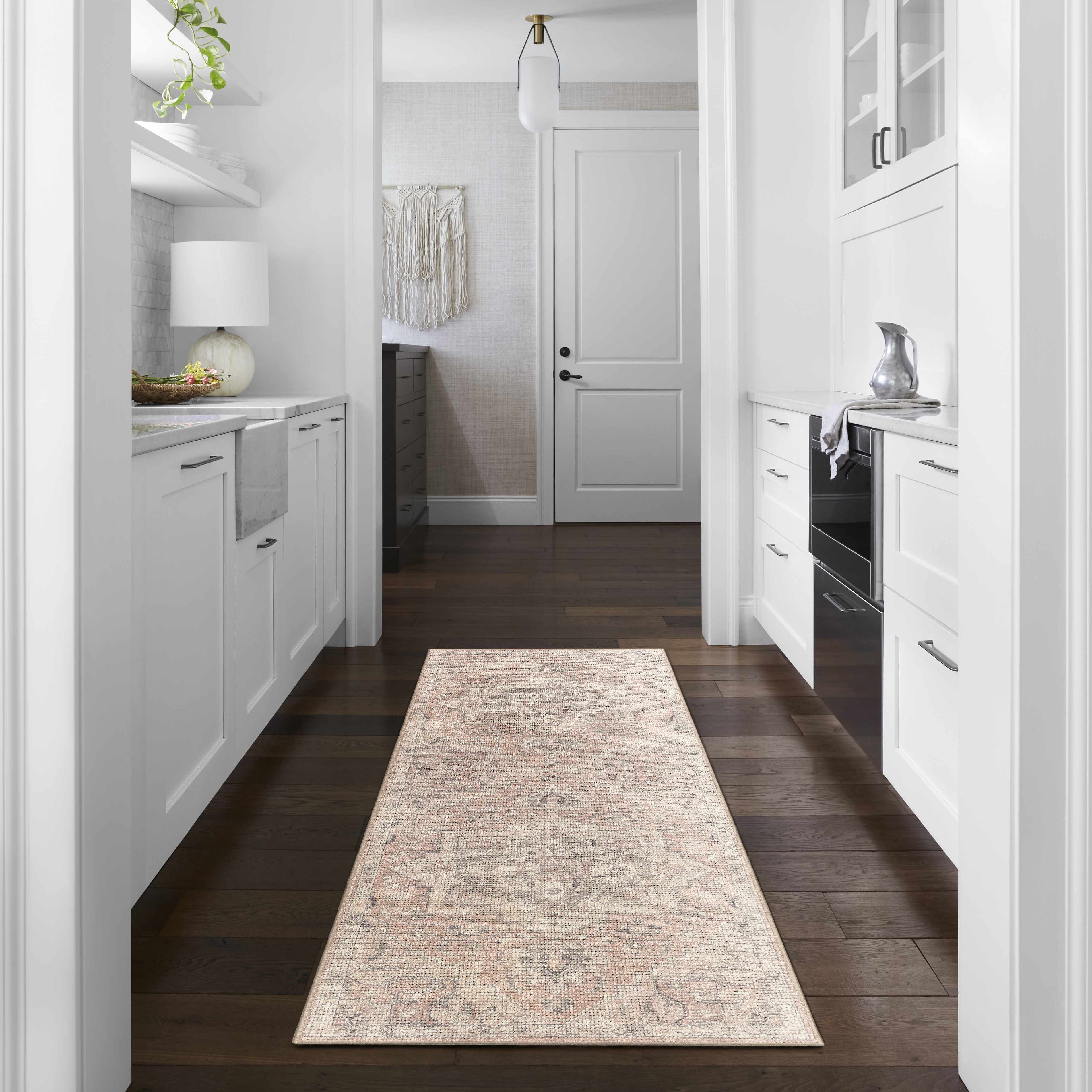 Bela Area Rug  Machine Woven  Vintage-Inspired Medallion Design