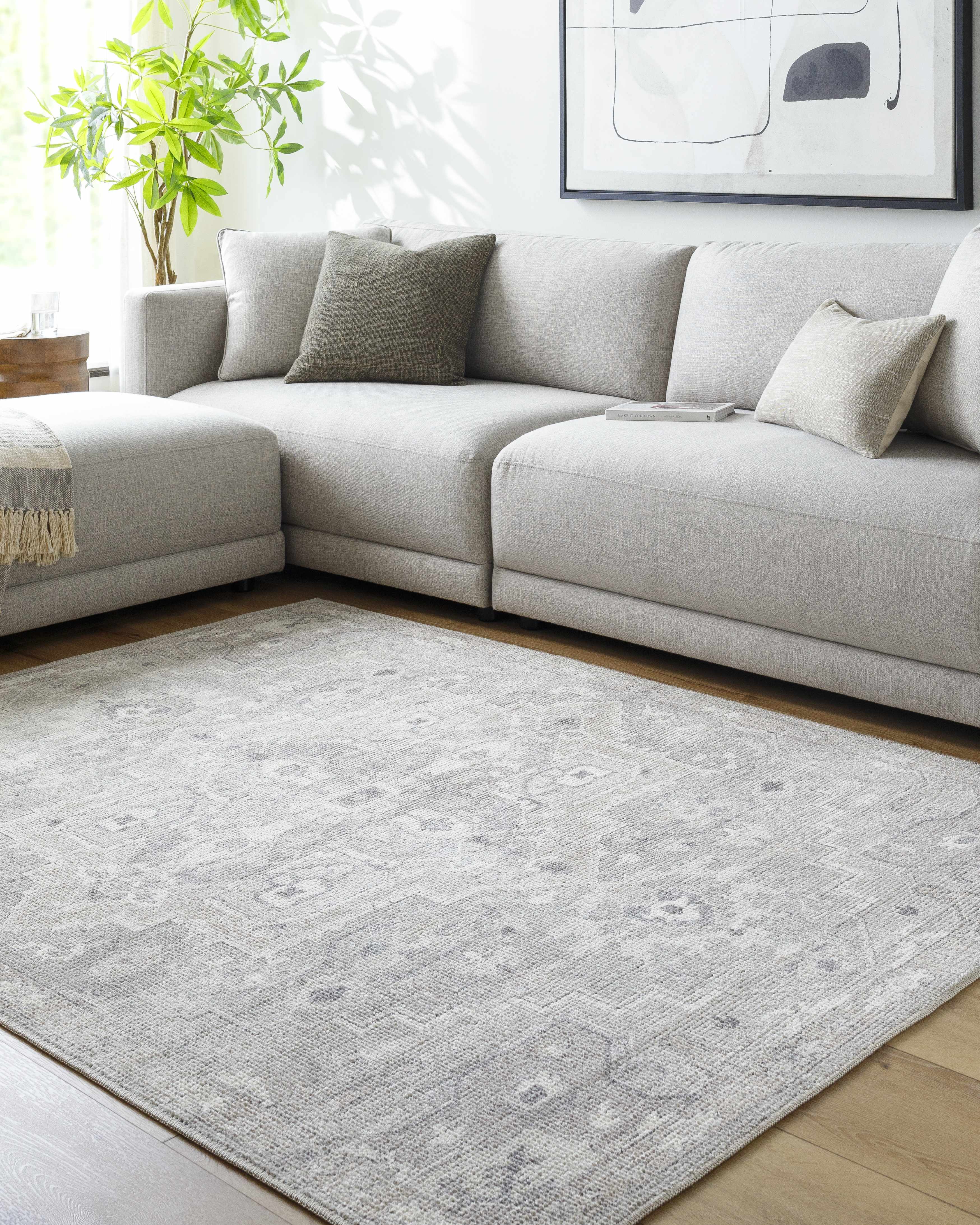 Bela Area Rug  Vintage Medallion Pattern, Machine Woven