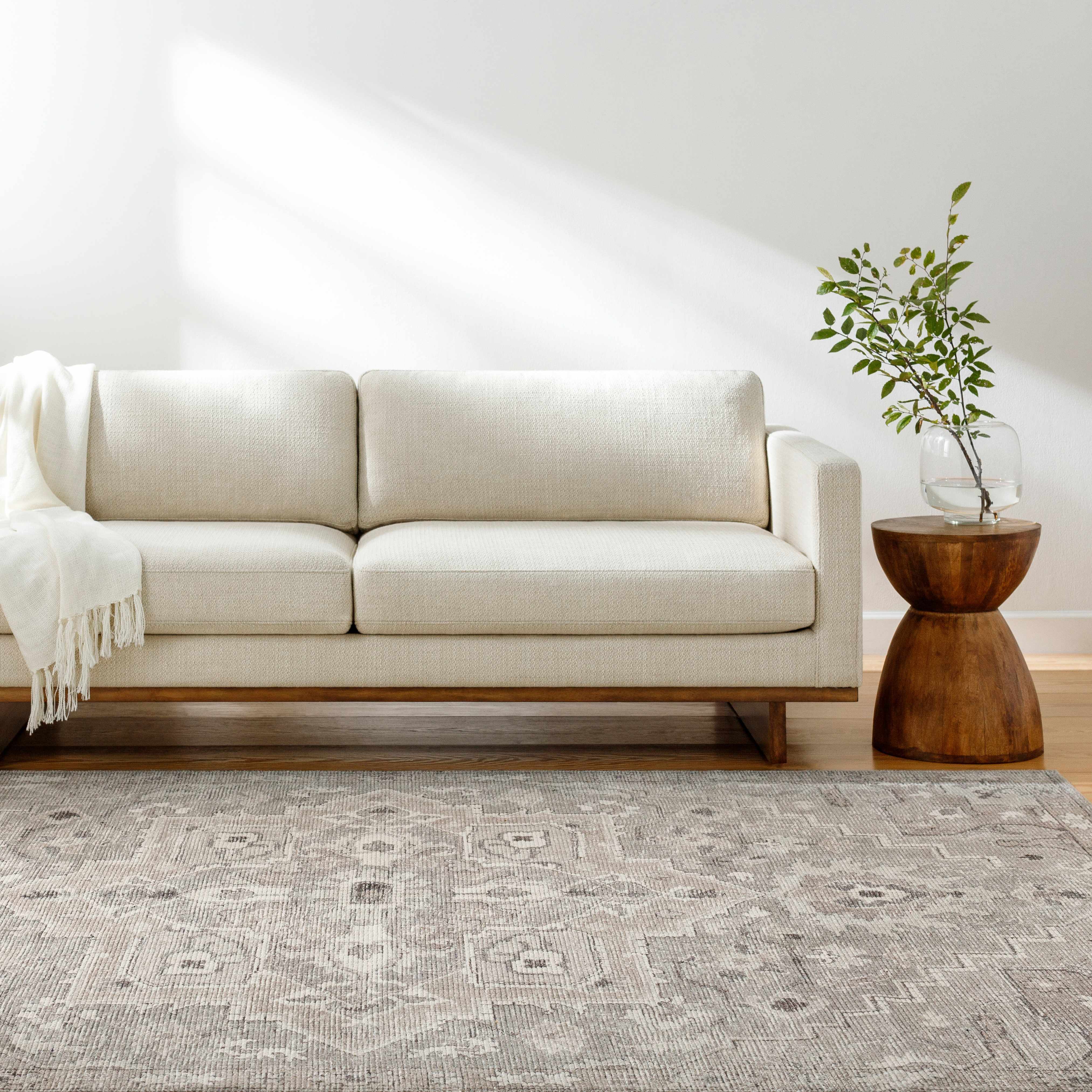 Bela Area Rug  Vintage Medallion Pattern, Machine Woven