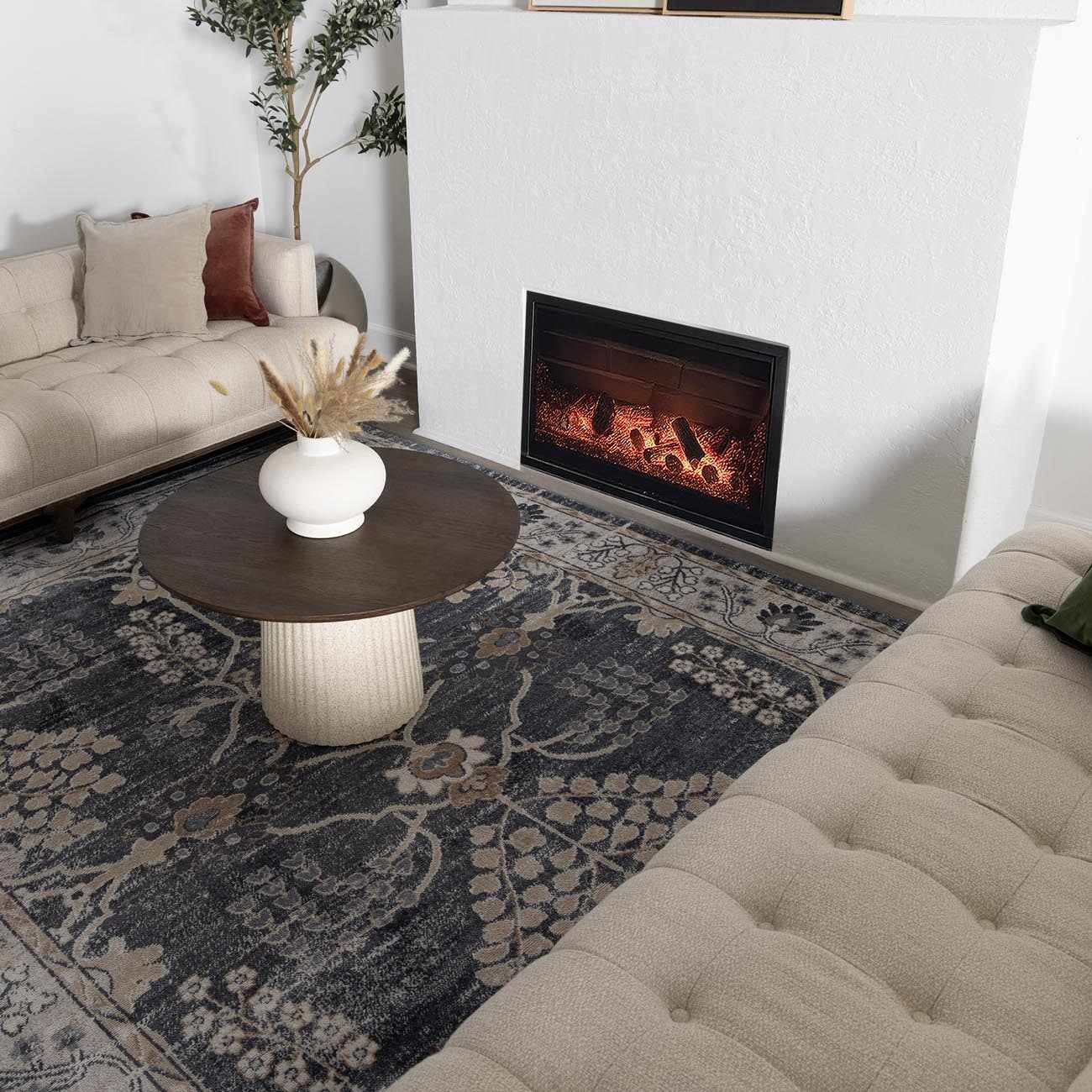 Sable Area Rug  Machine Woven  Traditional Style  Medium Pile