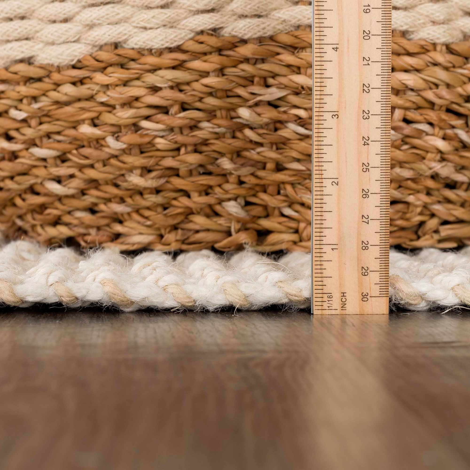 Bela Jute Rug  Hand Woven  Cream Color  Medium Pile