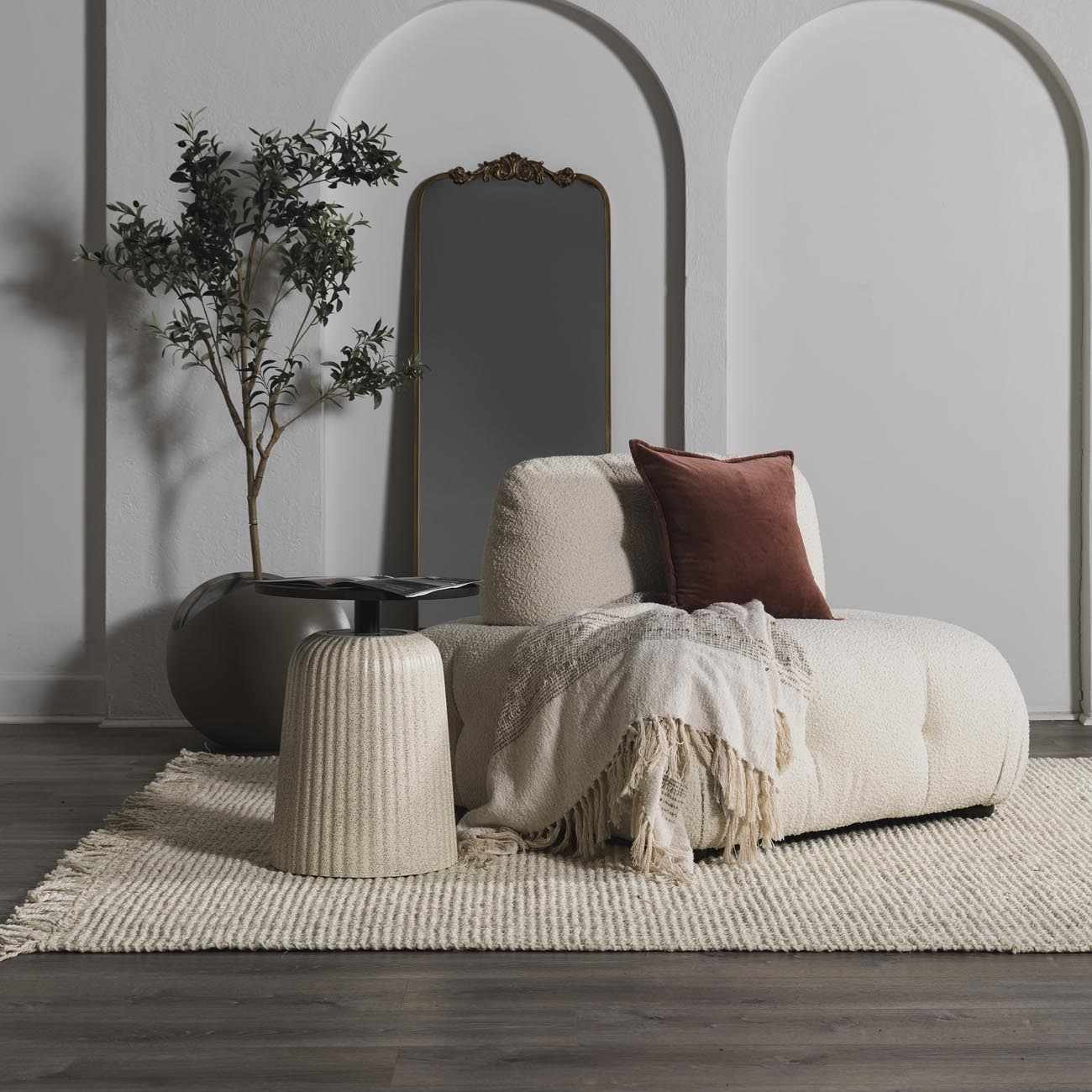 Bela Jute Rug  Hand Woven  Cream Color  Medium Pile