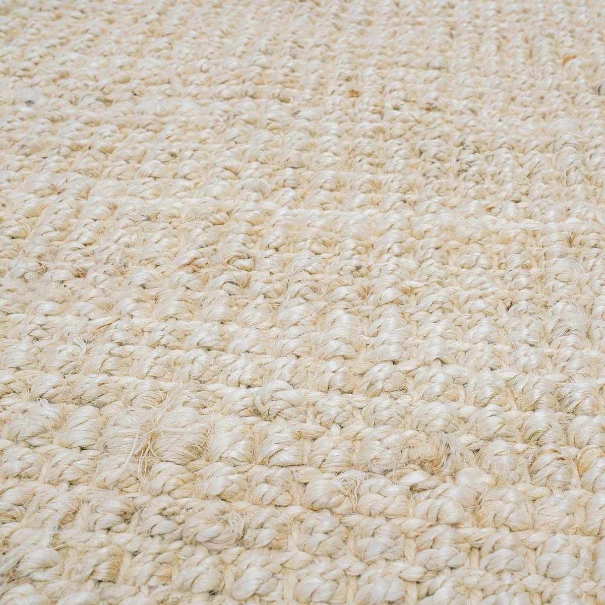 Bela Jute Rug  Hand Woven  Cream Color  Medium Pile