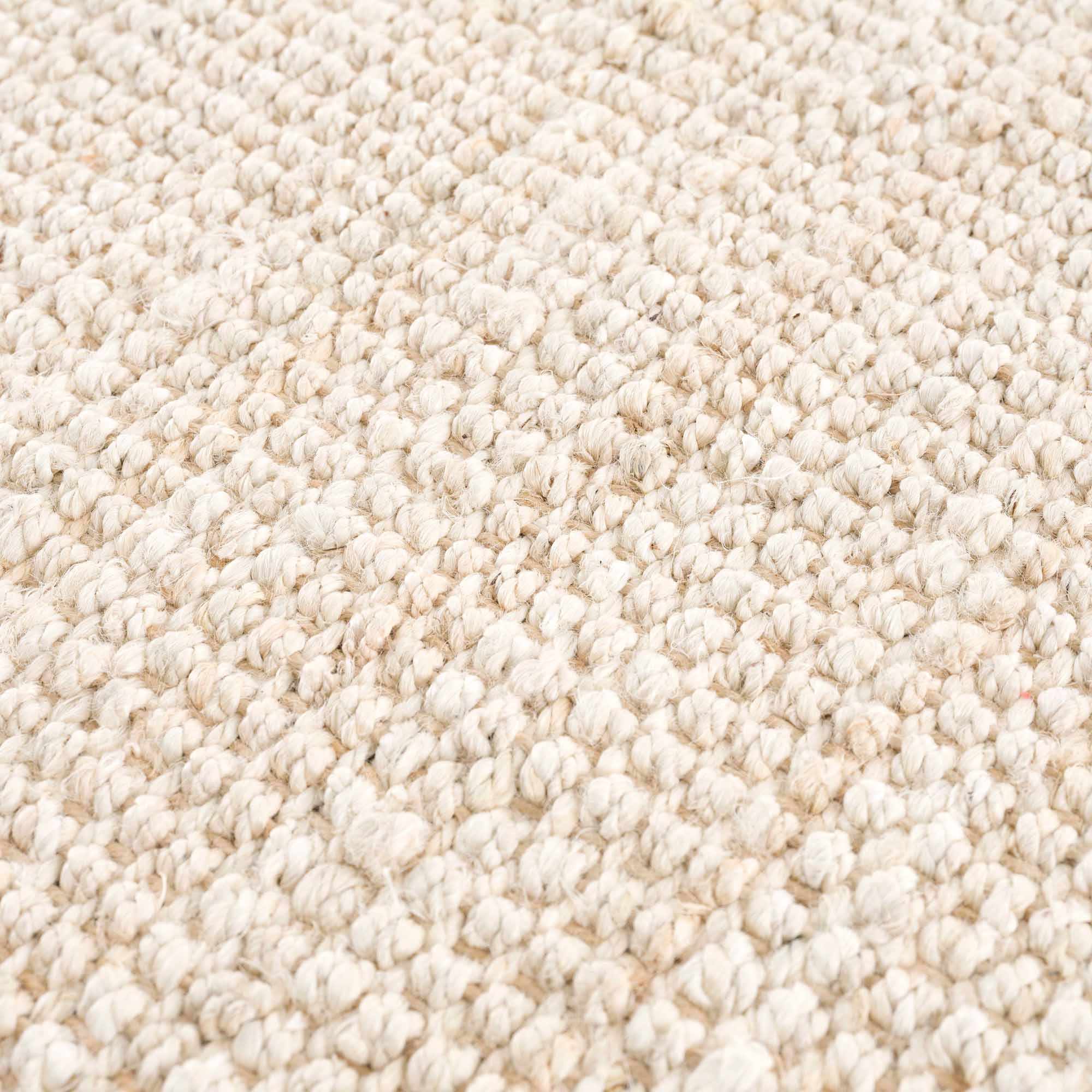 Bela Jute Rug  Hand Woven  Cream Color  Medium Pile