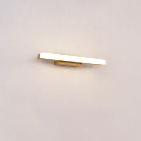 Nordic Minimalist Wooden LED Wall Sconce - Long Strip Vanity Light