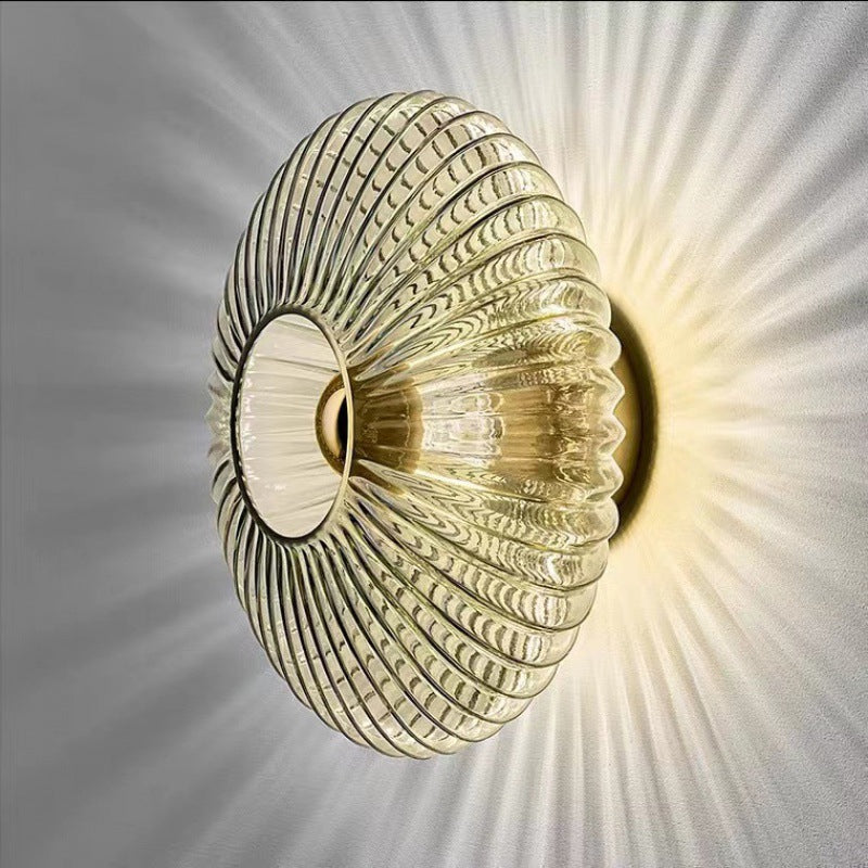 Bello Glass Wall Sconce | Striped Design, Warm Ambient Lighting