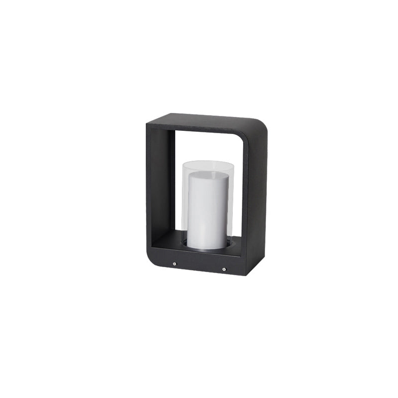 Contemporary Square Stainless Steel Acrylic LED Waterproof Landscape Light for Outdoor Patios