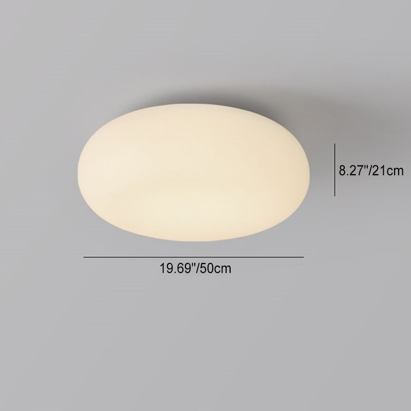Contemporary Oval Iron PE LED Flush Mount Ceiling Light for Bedroom