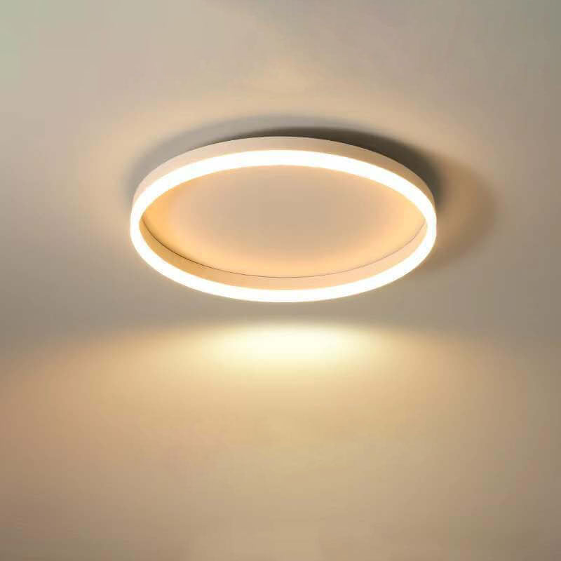 Nordic Minimalist Circular LED Flush Mount Ceiling Light with Iron and Acrylic Design