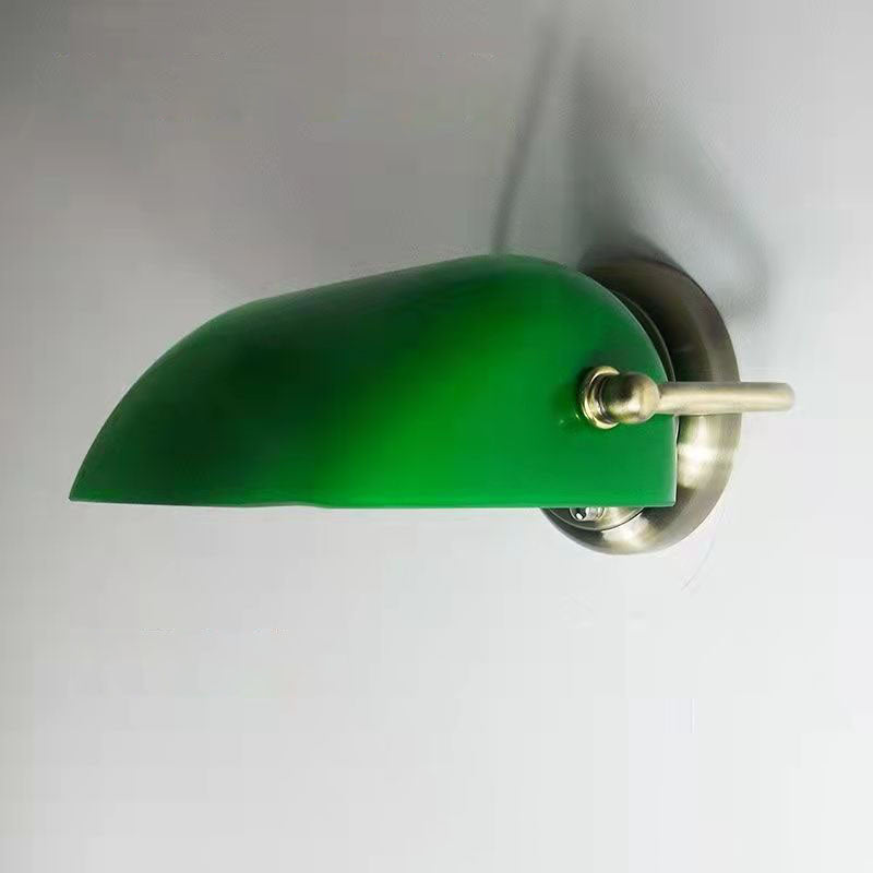 Retro Glass and Iron Round 1-Light Zipper Wall Sconce