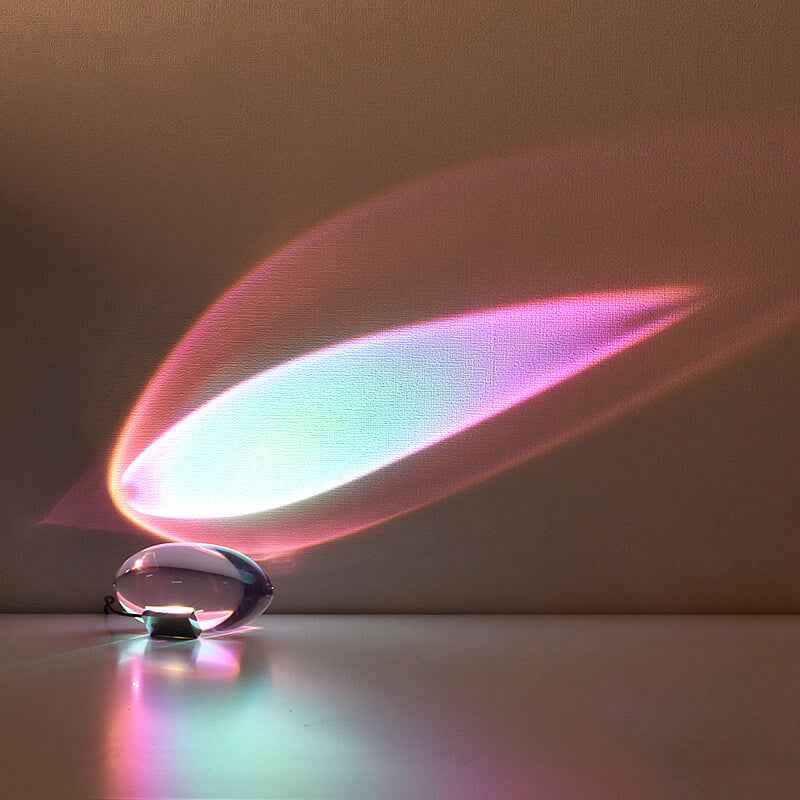 Artistic Crystal Projection Angel Eye LED Desk Lamp