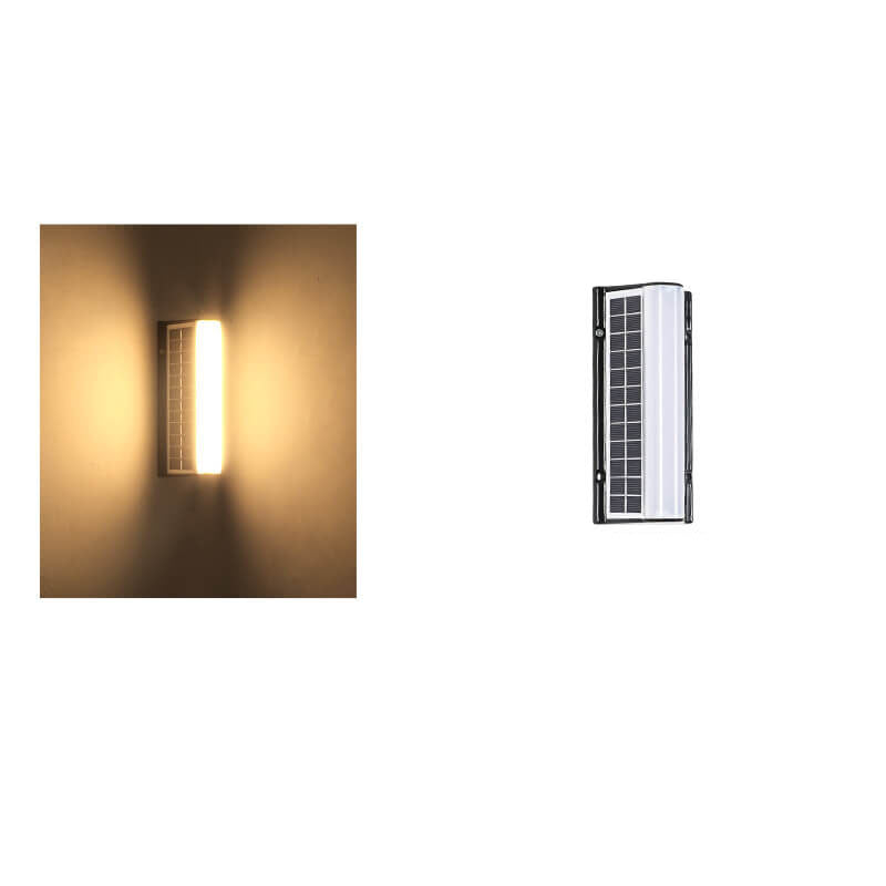 Contemporary Waterproof Outdoor Garden Wall Light with Long Acrylic Solar LED