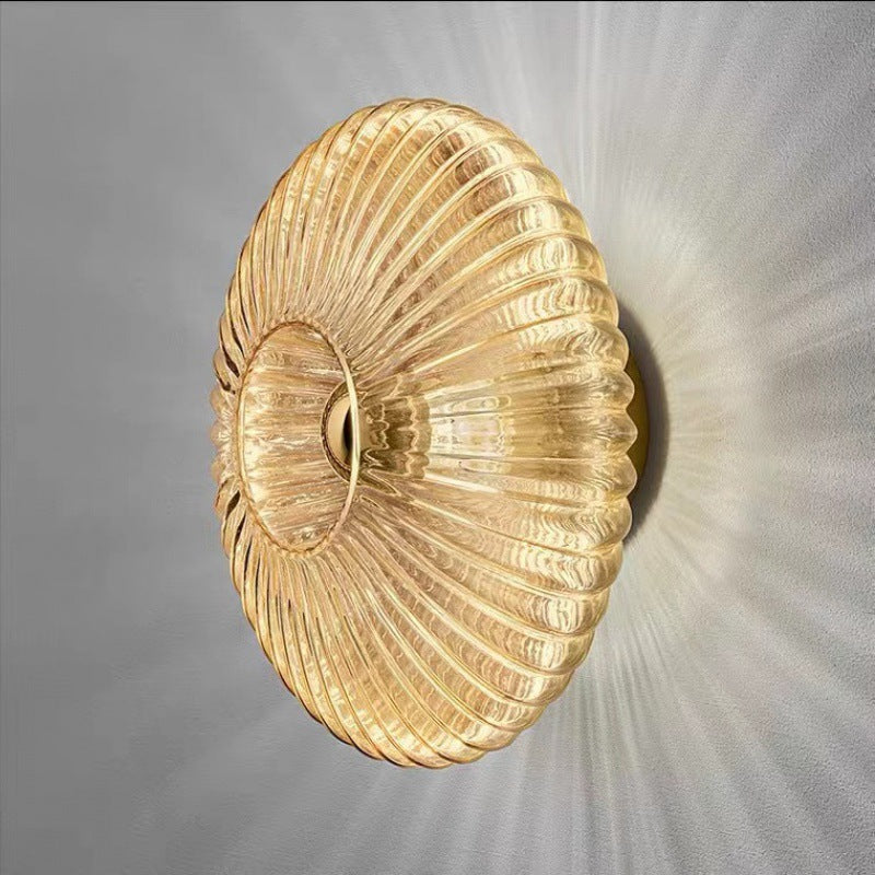 Bello Glass Wall Sconce | Striped Design, Warm Ambient Lighting