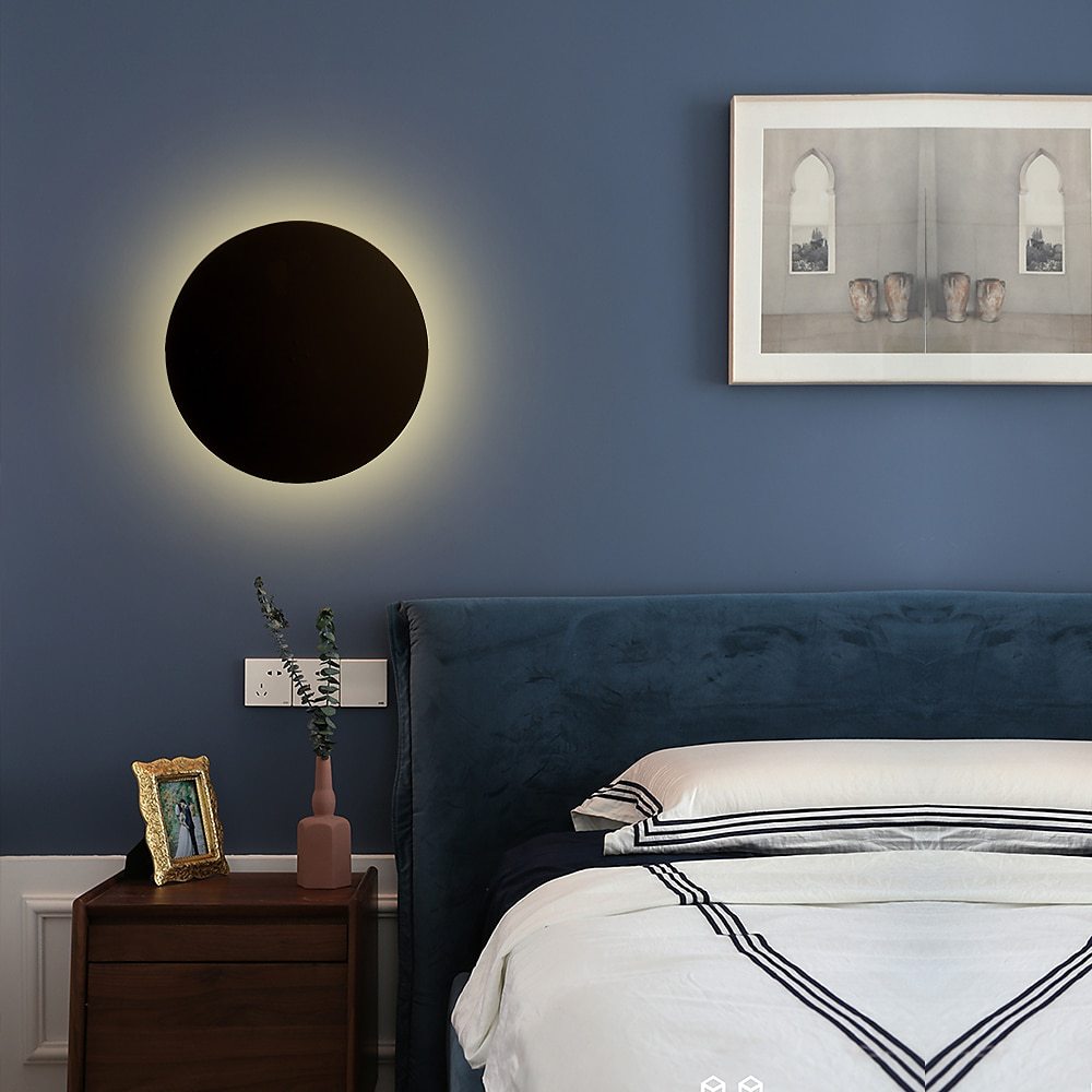 Contemporary Colorful Round Iron LED Wall Sconce