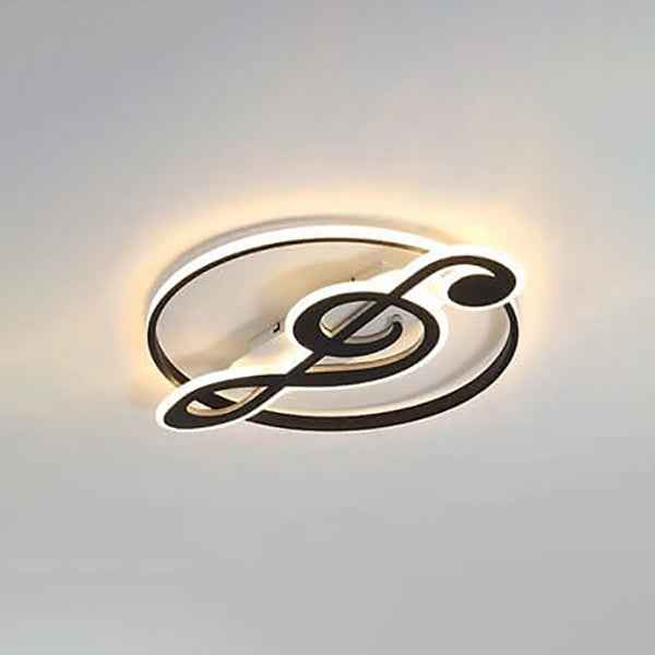 Nordic-Inspired LED Flush Mount Ceiling Light with Creative Music Notes Design