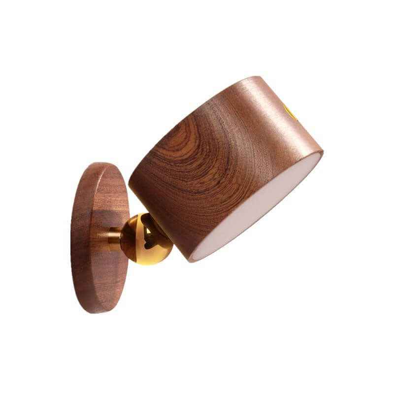 Minimalist Wooden USB Rechargeable Touch-Controlled Magnetic LED Wall Sconce Lamp