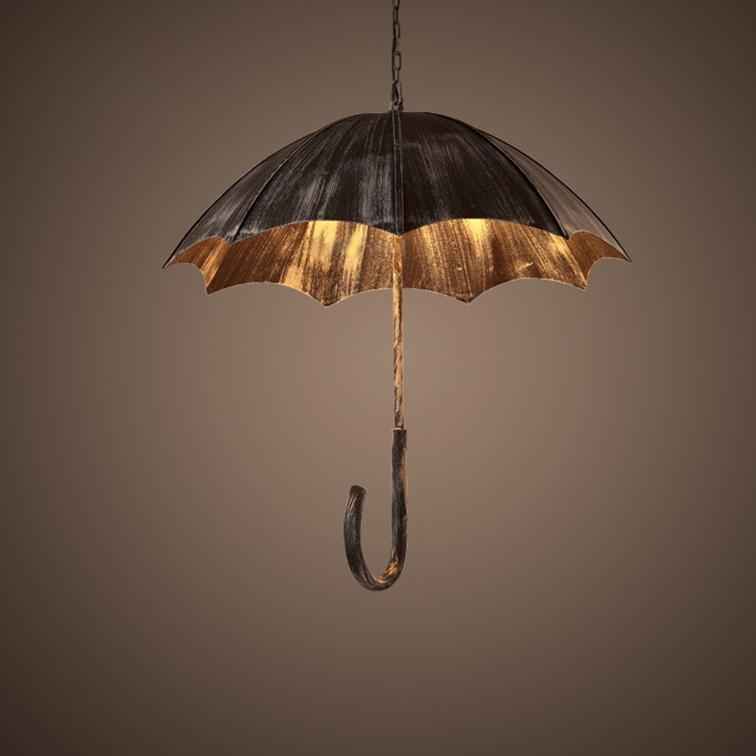 Vintage Industrial 5-Light Umbrella Chandelier