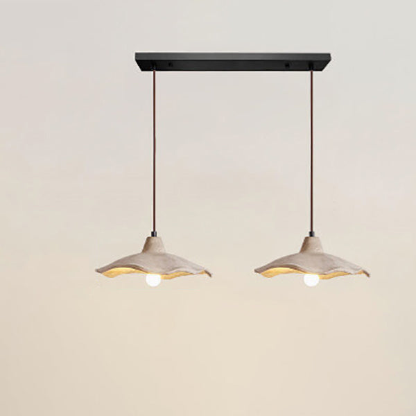 Japanese Vintage Floral Design Cement Island Chandelier - 1/2/3-Light Options