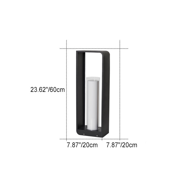 Contemporary Square Stainless Steel Acrylic LED Waterproof Landscape Light for Outdoor Patios
