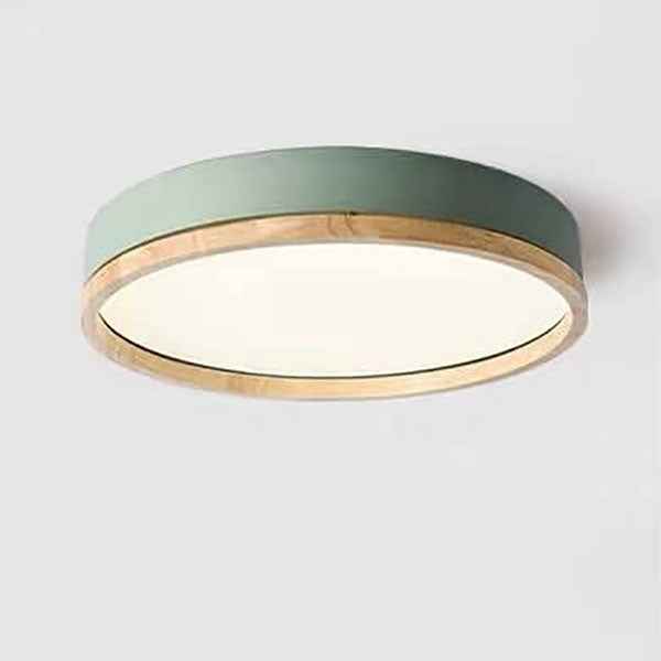 Elegant Round Acrylic LED Flush Mount Ceiling Light - Macaron Style