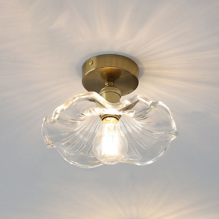 Bello Hibiscus Plafondlamp | Glas & Gouden Accenten, Warm Licht