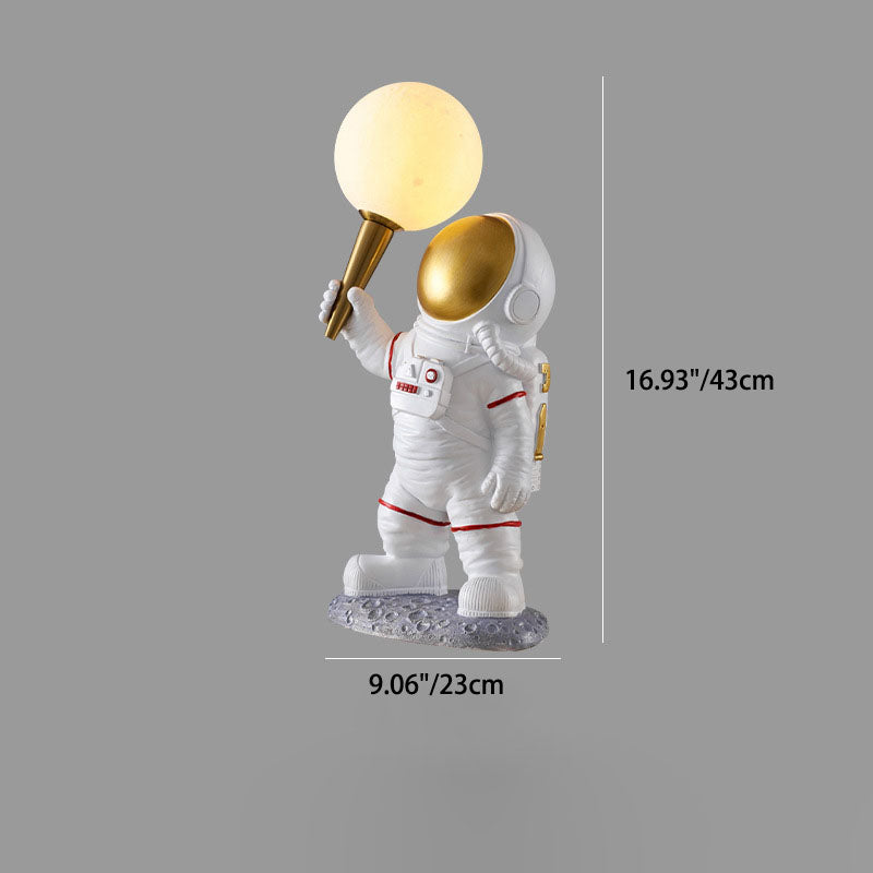 Modern Cartoon Astronaut Wall Sconce Lamp – 1-Light Resin & ABS Design for Bedroom