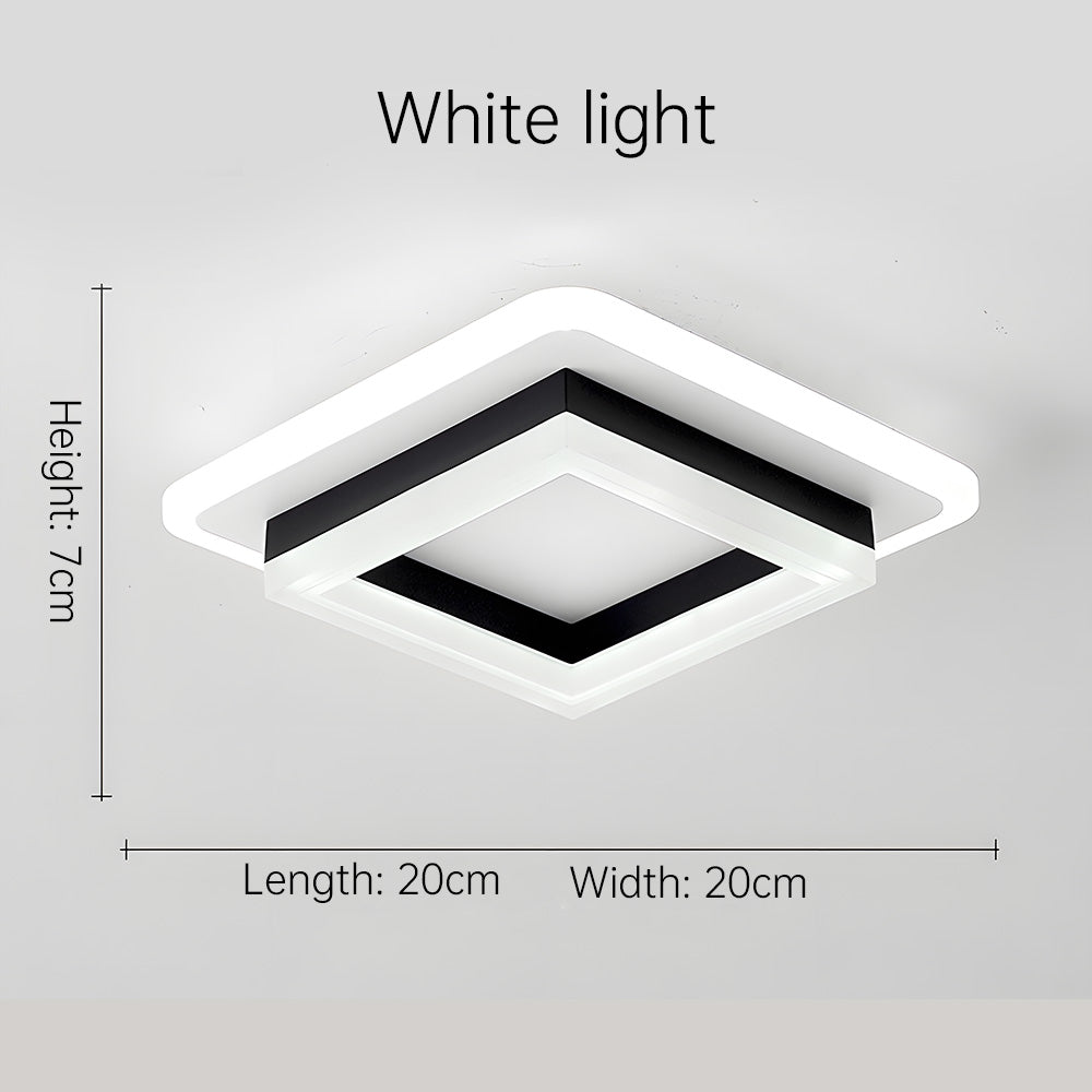 Bela Square LED Ceiling Light | Modern Flush Mount, 24W Energy Efficient