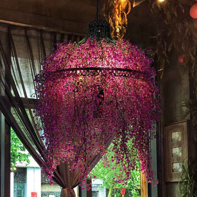 Artistic 3-Light Chandelier with Plant Vine Design