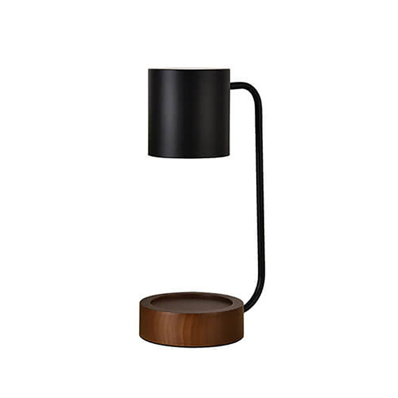 Japanese Minimalist Wooden Dimming Table Lamp with Melting Wax Design