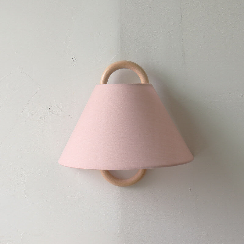 Contemporary Solid Wood Pleated Semi-Circle Wall Sconce Lamp with Single Light