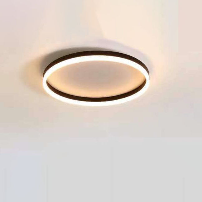 Nordic Minimalist Circular LED Flush Mount Ceiling Light with Iron and Acrylic Design