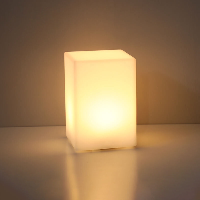 Artistic Geometric Battery-Powered Remote Control Night Light Table Lamp