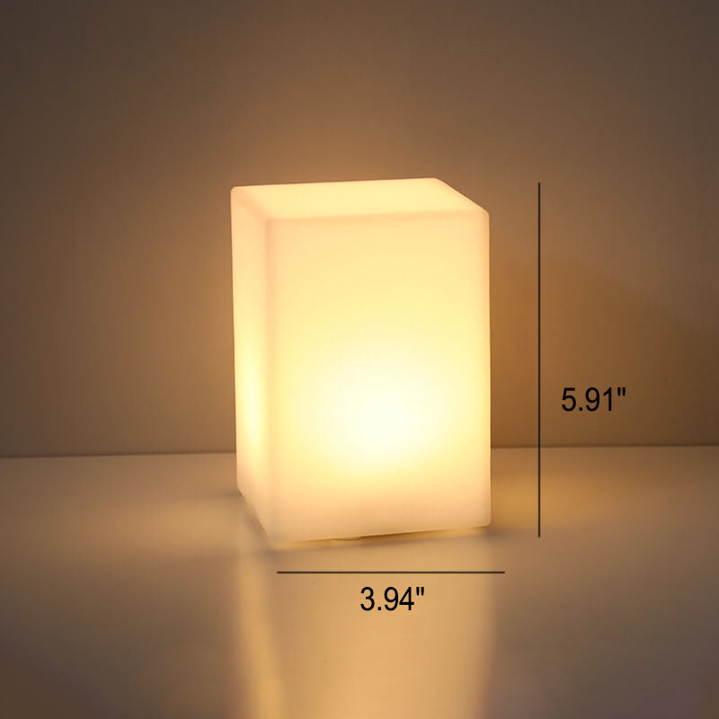 Artistic Geometric Battery-Powered Remote Control Night Light Table Lamp