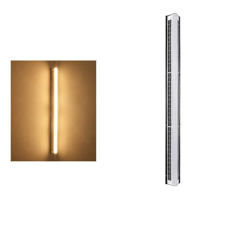 Contemporary Waterproof Outdoor Garden Wall Light with Long Acrylic Solar LED