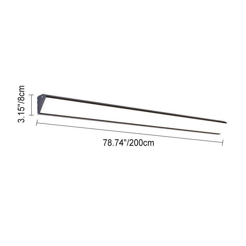 Contemporary Waterproof LED Wall Sconce Lamp for Outdoor Use - Long Bar Design in Aluminum and Acrylic