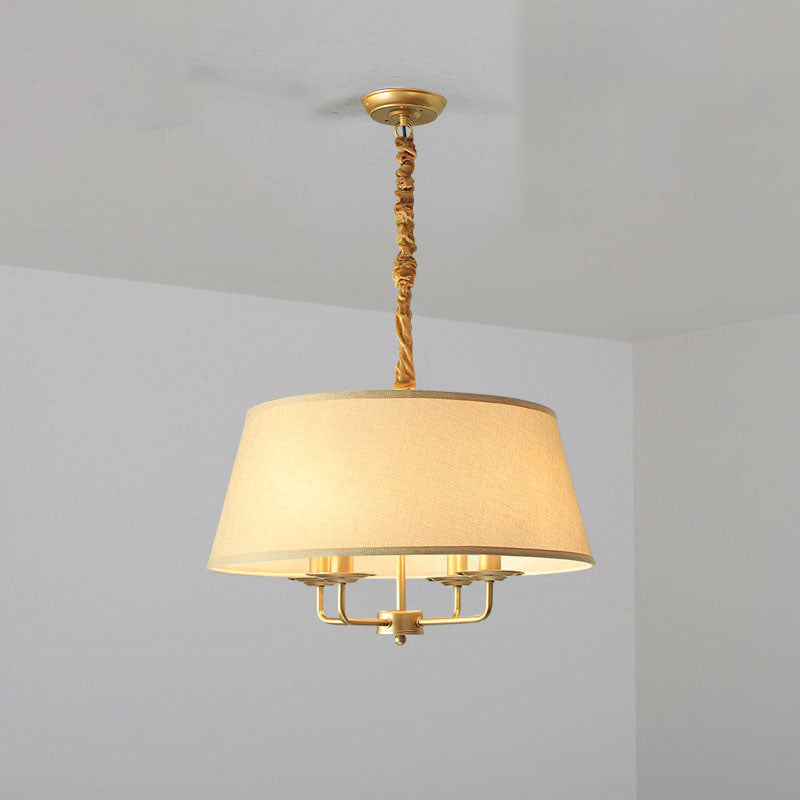 Classic European Vintage 4-Light Iron Pendant Lamp