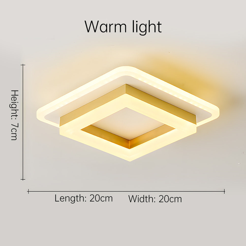 Bela Square LED Ceiling Light | Modern Flush Mount, 24W Energy Efficient