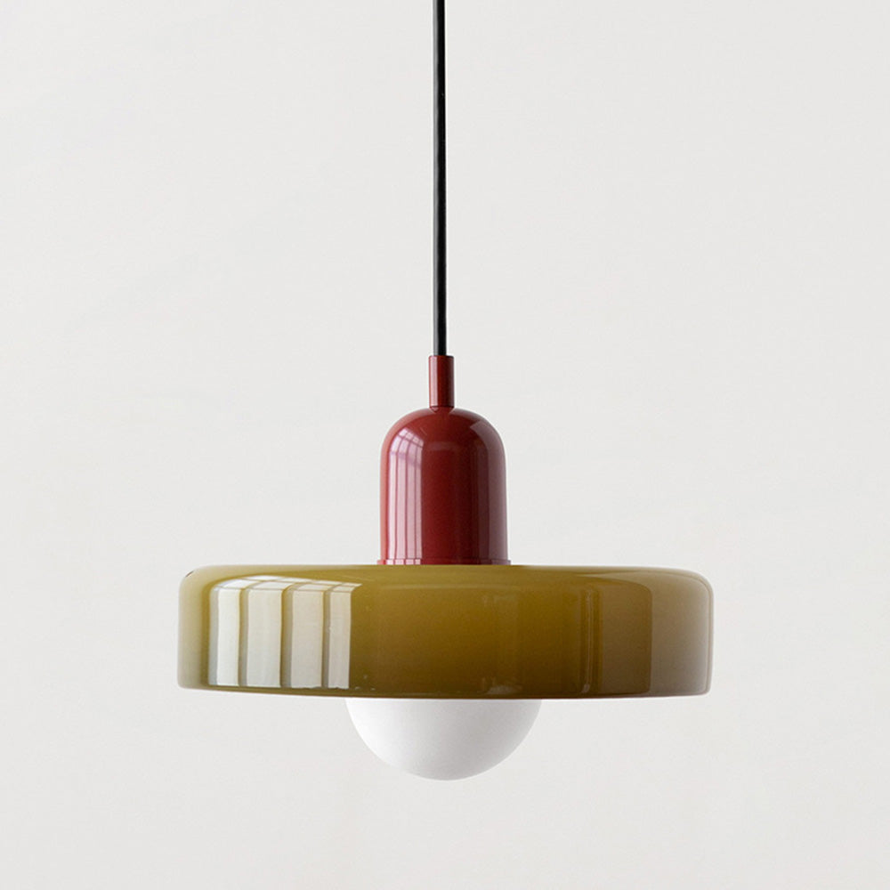 Luna Colored Glass Pendant Light | Adjustable Height, Modern Design