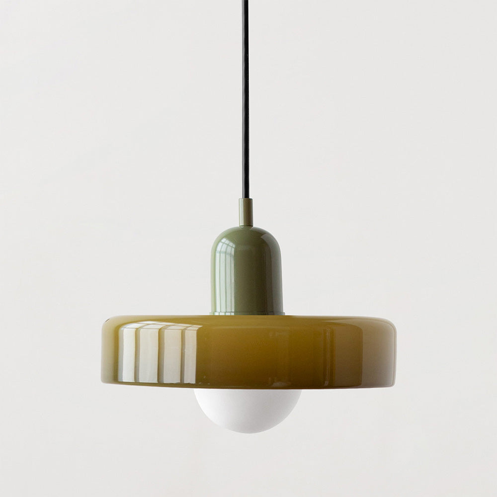 Luna Colored Glass Pendant Light | Adjustable Height, Modern Design