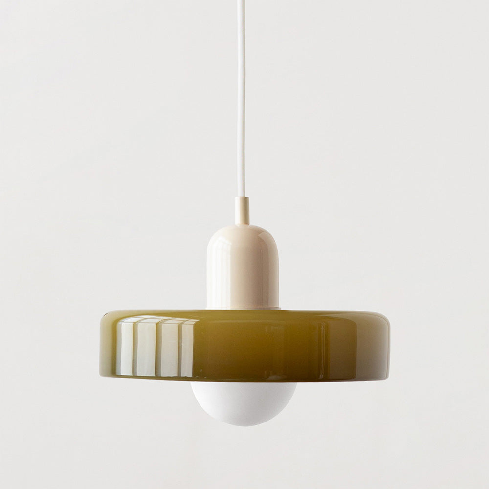 Luna Colored Glass Pendant Light | Adjustable Height, Modern Design