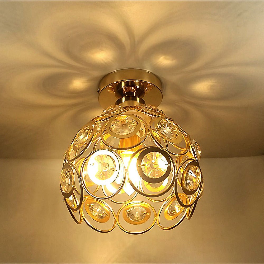 Bela Ceiling Lamp | Compact Crystal Light Pattern