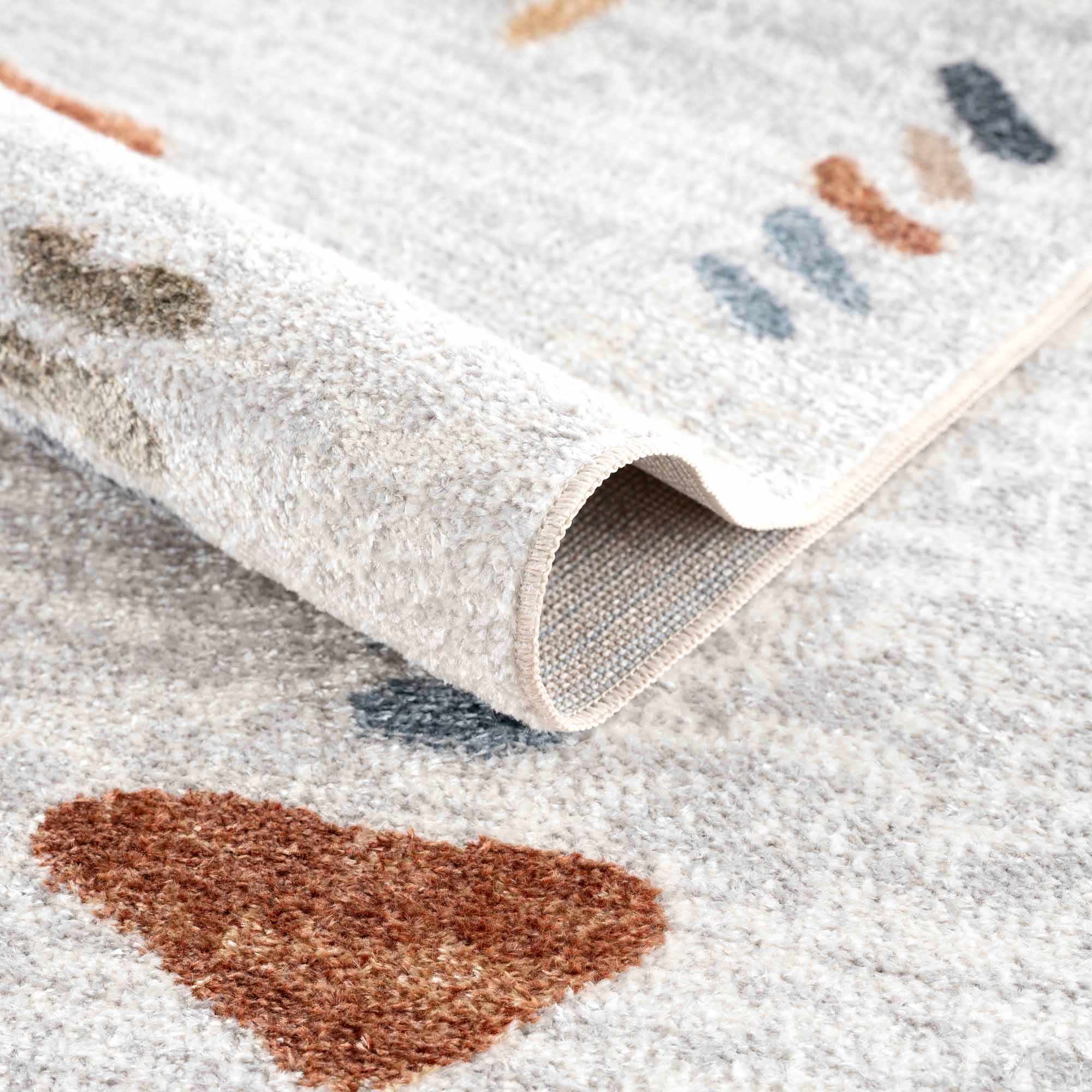 Aria Modern Rug  Machine Washable, Medium Pile Polyester