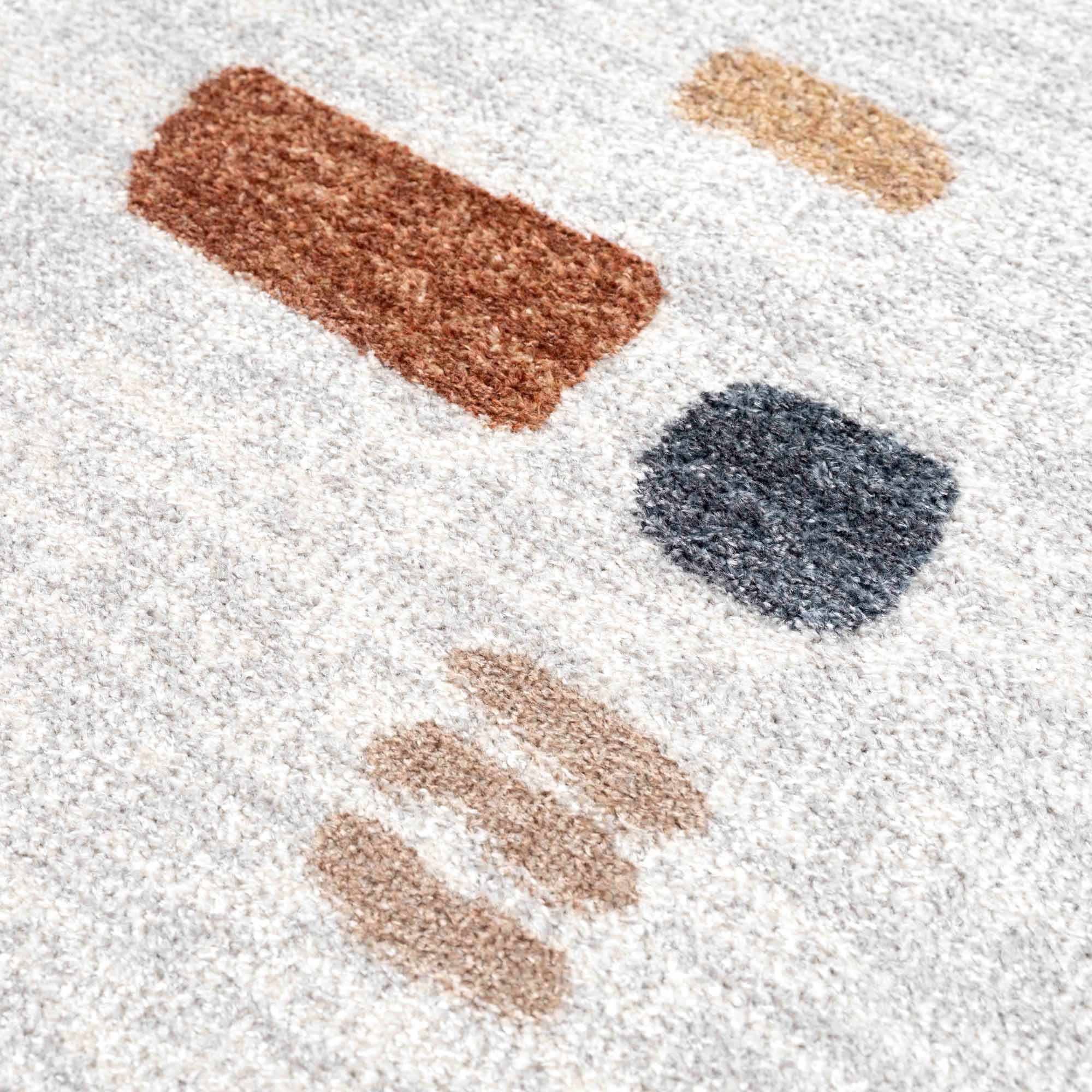 Aria Modern Rug  Machine Washable, Medium Pile Polyester