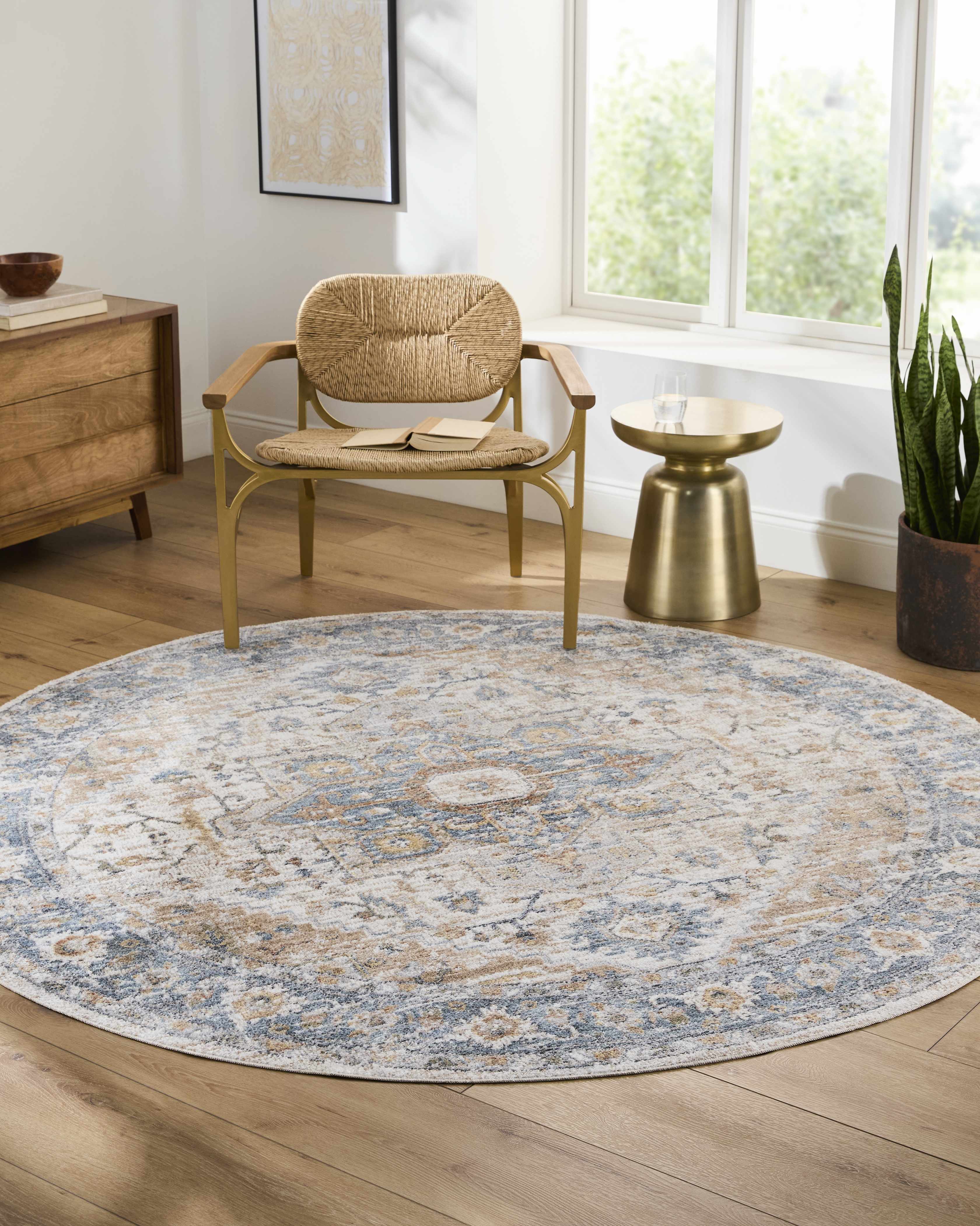 Ezri Area Rug  Machine Washable, Medium Pile Polyester